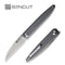 SENCUT Jubil Front Fliper Knife Gray G10 Handle (2.95" Satin Finished D2 Blade) S20029-3