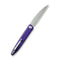 SENCUT Jubil Front Fliper Knife Purple G10 Handle (2.95" Stonewashed D2 Blade) S20029-1