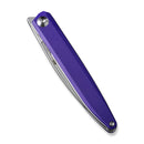 SENCUT Jubil Front Fliper Knife Purple G10 Handle (2.95" Stonewashed D2 Blade) S20029-1