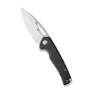 SENCUT Mims Flipper Knife Black G10 Handle (3.48" Satin Finished 9Cr18MoV Blade) S21013-1