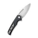 SENCUT Mims Flipper Knife Black G10 Handle (3.48" Satin Finished 9Cr18MoV Blade) S21013-1