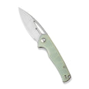 SENCUT Mims Flipper Knife Natural G10 Handle (3.48" Satin Finished 9Cr18MoV Blade) S21013-2