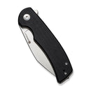 SENCUT Omniform Flipper Knife Black Canvas Micarta Handle (3.65" Satin Finished 9Cr18MoV Blade) S23064-2