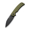 SENCUT Omniform Flipper Knife OD Green Coarse G10 Handle (3.65" Black 9Cr18MoV Blade) S23064-1