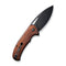 SENCUT Phantara Flipper Knife Guibourtia Wood Handle (3.7" Black 9Cr18MoV Blade) S23014-4