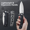 SENCUT Sachse Flipper & Button Lock & Thumb Stud Knife Black G10 Handle (3.47" Satin Finished 9Cr18MoV Blade) S21007-5