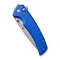 SENCUT Serene Flipper & Button Lock & Thumb Stud Knife Bright Blue Aluminum Handle (3.48" Satin Finished D2 Blade) S21022B-4