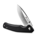 SENCUT Slashkin Flipper & Thumb Stud Knife Black G10 Handle (3.48" Satin Finished D2 Blade) S20066-1