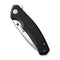 SENCUT Slashkin Flipper & Thumb Stud Knife Black G10 Handle (3.48" Satin Finished D2 Blade) S20066-1