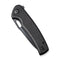 SENCUT Vesperon Flipper & Manual Thumb Knife Black Canvas Micarta Handle (3.35" Black 9Cr18MoV Blade) S20065-3