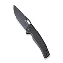 SENCUT Vesperon Flipper & Manual Thumb Knife Black Canvas Micarta Handle (3.35" Black 9Cr18MoV Blade) S20065-3