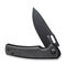 SENCUT Vesperon Flipper & Manual Thumb Knife Black Canvas Micarta Handle (3.35" Black 9Cr18MoV Blade) S20065-3