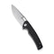 SENCUT Vesperon Flipper & Manual Thumb Knife Black G10 Handle (3.35" Satin Finished 9Cr18MoV Blade) S20065-1