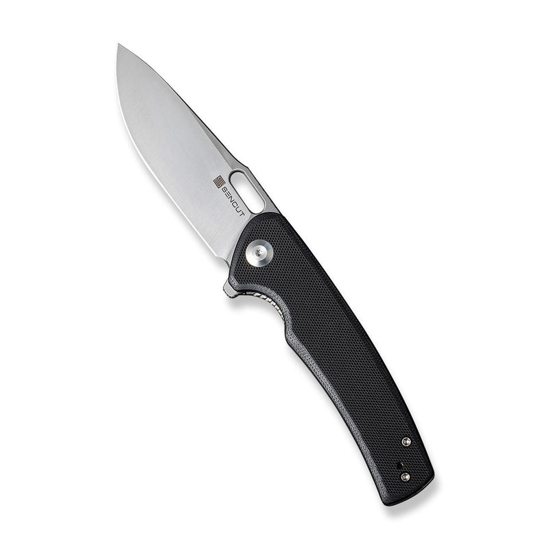 SENCUT Vesperon Flipper & Manual Thumb Knife Black G10 Handle (3.35" Satin Finished 9Cr18MoV Blade) S20065-1