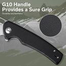 SENCUT Vesperon Flipper & Manual Thumb Knife Black G10 Handle (3.35" Satin Finished 9Cr18MoV Blade) S20065-1