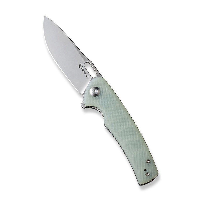 SENCUT Vesperon Flipper & Manual Thumb Knife Natural G10 Handle (3.35" Satin Finished 9Cr18MoV Blade) S20065-2